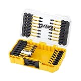 Dewalt Extreme Flextorq Schrauberbit-Set (29-teilig, Bit-Set mit Kunststoff-Box, für Profis- und Hobby-Handwerker) DT70734T-QZ