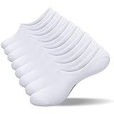 anqier 8 Paar Unsichtbare Socken Sneaker Socken Damen Herren Footies Unsichtbare Kurze Füßlinge No Show socken mit Silikonpad Anti Rutsch, Weiß, 39-42