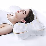 Nackenkissen Kopfkissen Memory Foam Kissen, DIKI Kopfkissen Orthopädisches Ergonomisches Kissen für Nackenschmerzen, HWS Nackenstützkissen Schlafkissen für Seitenschläfer Rückenschläfer