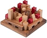 LOGOPLAY Castle - Burg - 3D Puzzle - Denkspiel - Knobelspiel - Geduldspiel - Logikspiel aus Holz mit vielen Spielvarianten