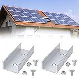 RANRAO 2 Set C-Profil-Verbindungsstück PV-Schiene Solarschienenverbinder 45x25x100mm mit Schrauben