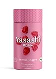 Yasashi Bio Tee | Bio Früchtetee Himbeeren | fruchtig-süß | 100% natürliche Zutaten | 100% Bio Qualität | 100% recyclefähige Verpackung | 16 Pyramidenbeutel x 2,5g