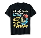 Rette Fische und Bier Angler Geschenk zum Fischen Angeln T-Shirt