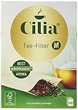 Cilia Teefilter-Set, Papier-Filter zur Verwendung mit und ohne Halter, 2 x 100 Stück, Größe: M, Naturbraun, 125432, 0.1 x 0.99 x 1,37 cm