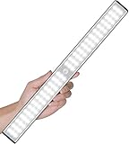 Schrankleuchten mit Bewegungsmelder 78 LED USB Wiederaufladbar Magnetisch Bewegungsmelder Nachtlicht LED, Auto/ON/OFF Geeignet für Schrank Kinderzimmer Flur Schlafzimmer Küche Treppe