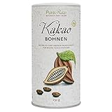 Kakaobohnen Criollo (Bio Roh Vegan) Ganze Kakao-Bohnen Ungeröstet - Als Toppings für Porridge, Backfeste Schokodrops oder zum Knabbern - Theobroma Cacao Organic Raw Whole Cocoa Beans | PureRaw 250g