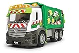 Dickie Toys – Action Truck Müllauto – Müllwagen inkl. Mülltonne, mit Sound und Warnlicht, Be- und Entladefunktion, Müllabfuhr für Kinder ab 3 Jahren, Grün/Weiß