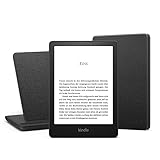 Kindle Paperwhite Signature Essentials Bundle mit einem Kindle Paperwhite Signature Edition (32 GB | ohne Werbung), einer Amazon Lederhülle (Schwarz) und einem kabelloses Ladedock „Made for Amazon“