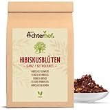 Hibiskusblüten ganz getrocknet 500g | leicht säuerlich-fruchtiger Geschmack | essbare Hibiskus Blüte | süß-aromatischer Hibiskustee | vom Achterhof