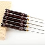 Mini Drechseleisen-Set, Holz Drehmaschine Meißel Set, Drehmeißel HSS Drehwerkzeuge Mit Hochgeschwindigkeitsstahl Meißel Stecheisen Satz Drechselzubehör Für Hobbyist DIY Tischler