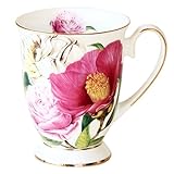 HIHELO Keramik-Kaffeebecher 30. 0ml, Bone China Kaffeetasse, Porzellan Keramikschale, Elegante Kaffeetasse Espresso-Tasse Kaffeebecher Set