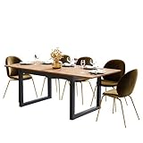 NEWFURN Esstisch ausziehbar 160-200 cm inkl. Tischplatte Anthrazit Wildeiche Esszimmertisch Vintage Industrial - 160x75x90 cm (BxHxT) - Tisch Küchentisch Speisetisch - [Vincent.Eleven] Esszimmer