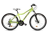 T&Y Trade 26 Zoll Alu Aluminium Kinderfahrrad Kinder Mädchen Jungen MTB Fahrrad Mountainbike Jugendfahrrad 21 Gang Shimano Bike Rad Gabelfederung Federgabel Hardtail Disk Scheibenbremse Phoenix GRÜN