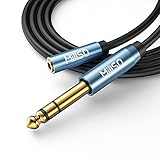 MillSO 3.5mm auf 6.35mm Aux Adapter 6.35mm Stecker zu 3.5mm Buchse Verlängerungskabel Stereo Klinkenkabel mit 24K Vergoldete Kontakte für Kopfhörer, Lautsprecher, Laptop, HiFi Anlage und Gitarre - 5m