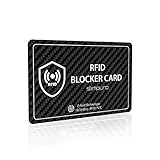 RFID Blocker Karte DEKRA Geprüft - NFC Schutzkarte - Schutz vor Datendiebstahl - dünne Karte mit 0,8mm geeignet für Jede Geldbörse