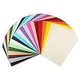 Tonkarton | DIN A4 | 220g/m² | 20 Farben | 100 Bogen | Bastelpapier, Bastelkarton, Tonpapier, Fotokarton, buntes Papier (Bunte Farben)