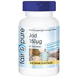 Jod Tabletten 150mcg aus Kaliumjodid - 100% des Tagesbedarfs - vegan - ohne Magnesiumstearat - 60 Tabletten