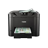 Canon MAXIFY MB5450 Farbtintenstrahl - Multifunktionsdrucker (DIN A4, 4-in-1 Scanner, Kopierer, Fax, Farbdisplay, 600 x 1200 dpi, WLAN, USB, Duplexdruck, Cloud Link) schwarz