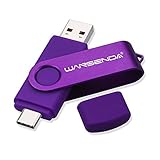 WANSENDA USB C Stick 256GB, USB-Stick Typ C Speicherstick OTG USB 3.0 Dual Flash Drive 2-in-1 Memory Stick für Tablet, PC, MacBook, Typ C Android Handy (256G, Lila)