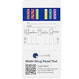 Drogentest Multi 12 Urin Drogenschnelltest für 12 Drogen Cannabis THC Test, Kokain, Amphetamin, Ecstasy, Opiate, Methamphetamin, Methadon, Oxazepam, Buprenorphin, Oxycodon, Phencyclidin, Nortriptylin