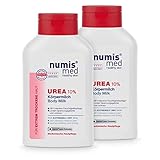 numis med Körpermilch mit 10% Urea - Hautberuhigende Bodylotion für extrem trockene, zu Juckreiz neigende Haut - vegane Hautpflege ohne Silikone, Parabene & Mineralöl - Lotion 2er Pack (2x 300 ml)