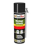 Isolbau Montageschaum mit Aussprührohr - PU-Bauschaum für Montage, Isolierung, Abdichtung, Innen & außen - 1 x 500 ml