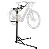 toptrek Fahrrad Montageständer, Aluminiumlegierung Montageständer für Fahrräder Reparaturständer, Max Traglast 30kg, Höhenverstellbar, Klappbar und 360° Drehbar Klemmkopf, E-Bike Geeignet