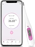 Femometer Vinca Basalthermometer, Digitales Fruchtbarkeitsthermometer für Eisprung Zykluskontrolle Fruchtbarkeitsmonitor, BBT-Diagramm zur Berechnung fruchtbarer Tage mit Intelligentes APP (Rosa)