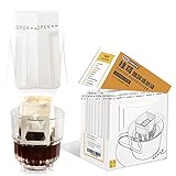 Tropfkaffee-filterbeutel, FainFun 50 Stück Kaffeefilter zum Aufhängen mit Hängenden Ohren, Filter Kaffeebeutel für Tasse, Kaffee Drip Filter Einweg, Kaffeefiltertüten Weiß für Camping, Reisen, Büro