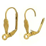 8 stk Edelstahl 304 Ohrhaken Ohrstecker Gold Ohrringe Klapp Brisuren Ohrhänger Ohr-Verschluss Klappbügel 18mm