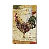 IUIOIQQI Vintage Farmhouse Rooster Single Blank Light Switch Cover Dekorative Wall Plate Electrical Outlet Covers for Bedroom Kitchen Home Decor