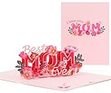 DEESOSPRO® Muttertagskarte, Papier Spiritz Muttertag, Geburtstagskarte für Mama Special, 3D Pop Up Grußkarte mit Schönen Papier-Cut, Geschenk für Mama Geburtstag