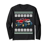 Monster Truck Boys Men Monster Truck Ugly Christmas Sweater Langarmshirt