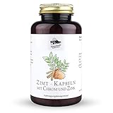 KRÄUTERHANDEL SANKT ANTON® - 180 Zimt Kapseln - 400 mg Zimt Extrakt Tagesdosis - Hochdosiert - Chrom - Zink - Deutsche Premium Qualität