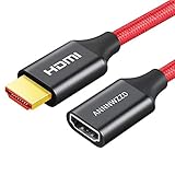 4K HDMI-Verlängerungskabel, ANNNWZZD Hochgeschwindigkeits-HDMI-Verlängerungskabel von Stecker auf Buchse (0,5 M)