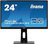 iiyama ProLite XB2483HSU-B3 60,5cm (23,8') AMVA LED-Monitor Full-HD (VGA, HDMI, DisplayPort, USB2.0) Höhenverstellung, Pivot, schwarz