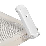 DEWENWILS Leselampe Buch Klemme, USB Wiederaufladbare Klemmleuchte für Lesen im Bett, 2 Einstellbare Helligkeitsstufen Buchlampe, Warmweißes Leselicht, Geschenk für Kinder und Bücherwürmer