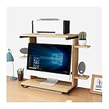 SPELAX Desktop-Ständer für Drucker Monitor Stand Riser Druckerständer mit 2 Ebenen Lagerregale Stilltabelle Regal Office Home Desktop Desk Printer Stand for Faxgerät Scanner PC Druckerhalterung