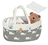 ilauke Baby Diaper Caddy Organizer Baby Windel Caddy Multifunktionale Tragbar Windeln Korb mit Abnehmbarem Teiler