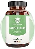 Pure Nature GREEN F-Burn mit Guarana, Grün- & Matatee I 100 stark dosierte Kapseln für den Stoffwechsel* I Für Frauen & Männer I Vegan