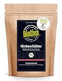 Biotiva Himbeerblätter-Tee Bio 60g - sehr große Blätter - Reicht für 40 Tassen - von Hebammen empfohlen - Abgefüllt und kontrolliert in Deutschland (DE-ÖKO-005)