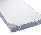 biberna Sleep & Protect 0808315 Matratzenauflage Molton (blut-, urin- und wasserundurchlässig), empfehlenswert für Allergiker 1x 90x190 cm weiß