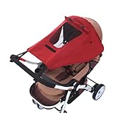 Sonnensegel Kinderwagen mit UV Schutz 50+ und Wasserdicht, Sonnenschutz Kinderwagen, Double Layer Fabric mit Sichtfenster und extra breite Schattenflügel, Sonnensegel Kinderwagen Universal