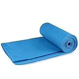 Fit-Flip Sporthandtuch, Reisehandtuch, Microfaser-Badetuch, XXL Strandhandtuch, Sauna Mikrofaser Handtuch groß (100x200cm blau)