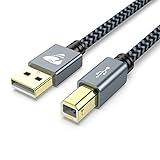 USB Druckerkabel, Scannerkabel USB B 2.0 Kable【3M】 USB A auf USB B Drucker Kabel PC Printer Cable Kompatibel für HP, Dell, Canon, Lexmark, Xerox, Brother, Samsung usw