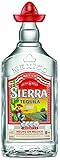 Sierra Tequila Silver (1 x 700 ml) – das Original mit dem roten Sombrero aus Mexico – Tequila Blanco mit fruchtig, frischen Aromen – ideal als Shot mit Salz & Zitrone – 38 % Alk.