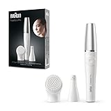 Braun Gesichtsepilierer Facespa Pro 910, Gesichtshaarentfernung für Frauen, 2 in 1 Epilier- und Reinigungsbürste