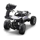 Lihgfw Fernbedienung Auto 4WD RC Bigfoot Klettern Stunt Car High Speed ​​Monster Truck 2.4 GHz Offroad Fahrzeugspur Stoßfestes Fahrzeug (Color : Blau)