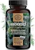 Brokkoli Kapseln - 1000mg je Tagesdosis - WICHTIG: 30:1 Extrakt (=15.000mg Brokkoli je Dosis) I 50mg Sulforaphan pro Kapsel + Aktive Myrosinase I 180 Kapseln Brokkoli Extrakt I aus DE I SCHEUNENGUT®