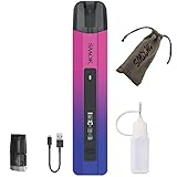 E Zigarette Starterset，Original Smok E Shisha 25W Nfix PRO Kit 700mAh Build-in Vape Akkuträger,Top Refill Verdampfer With 0.69 inch OLED Screen, Ohne E-Liquid,Ohne Nikotin(Blau Lila)